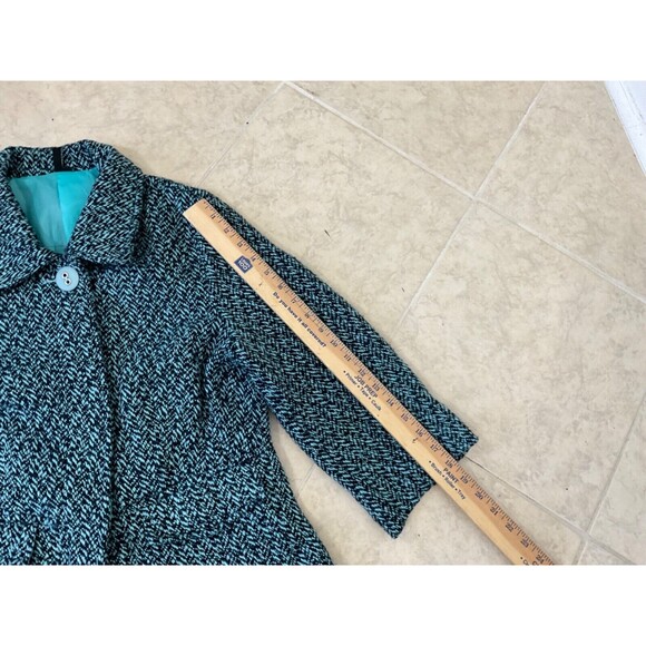 Ambition Blazer Jacket Women's size L Multi Tweed Wool Blend Large Button Front - Picture 11 of 14